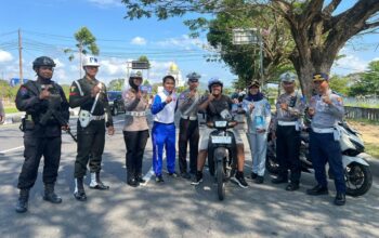 Sambut Bulan Bhayangkara, Astra Motor NTB dan Satlantas Polres Lobar Gelar Safety Riding Campaign.