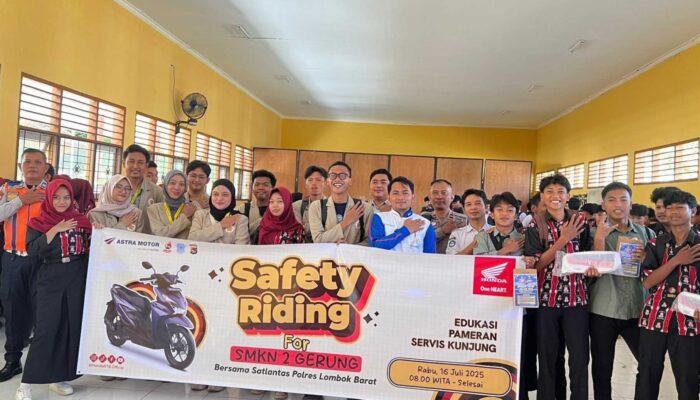 Astra Motor NTB Bersinergi dengan Satlantas dan Dishub Lombok Barat Gelar Pelatihan Safety Riding