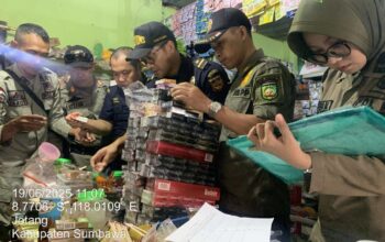 Satgas CHT Sumbawa Sita 11.748 Batang Rokok Ilegal