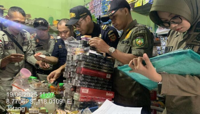 Satgas CHT Sumbawa Sita 11.748 Batang Rokok Ilegal