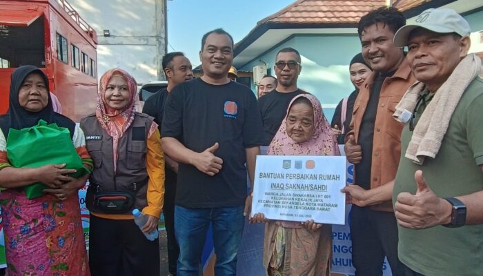 REI NTB Perbaiki Rumah Warga Korban Banjir di Mataram