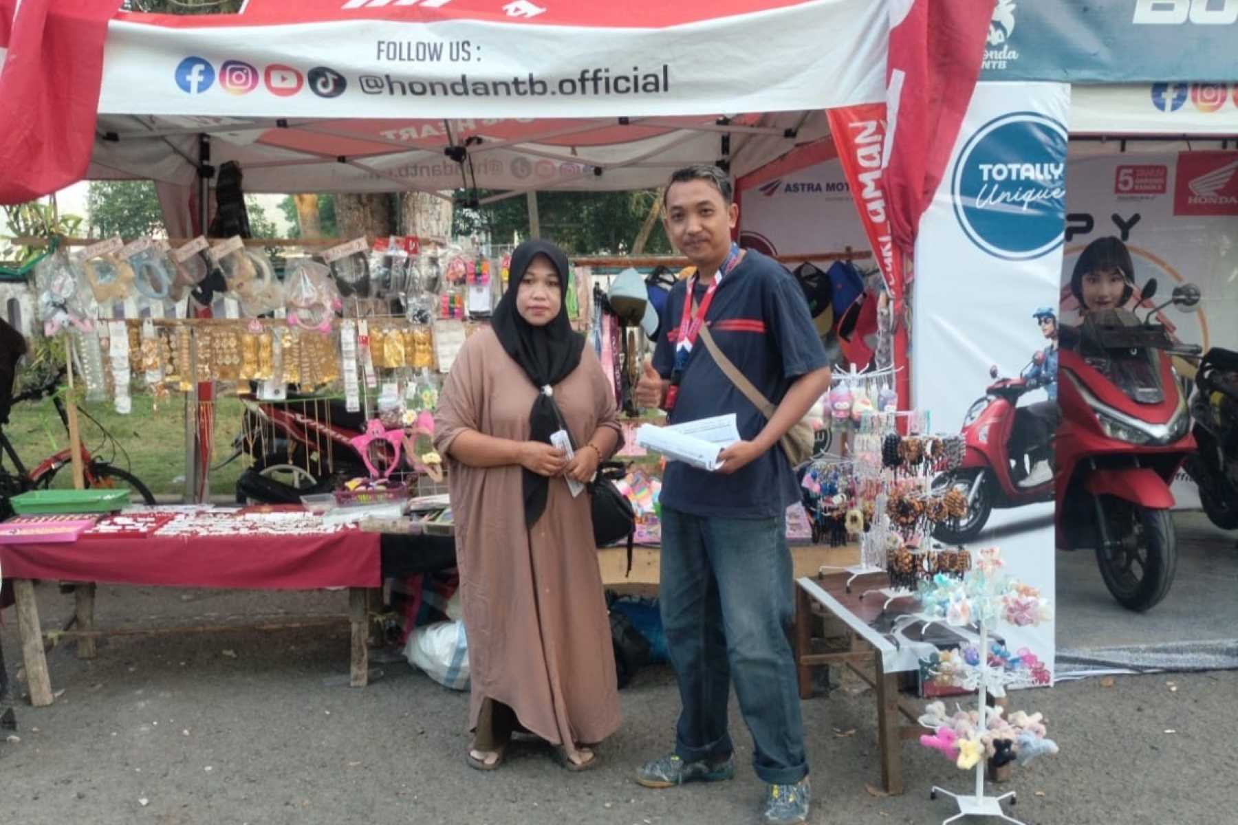 Pameran Honda Hadir di Car Free Daya Gerung Lombok Barat.