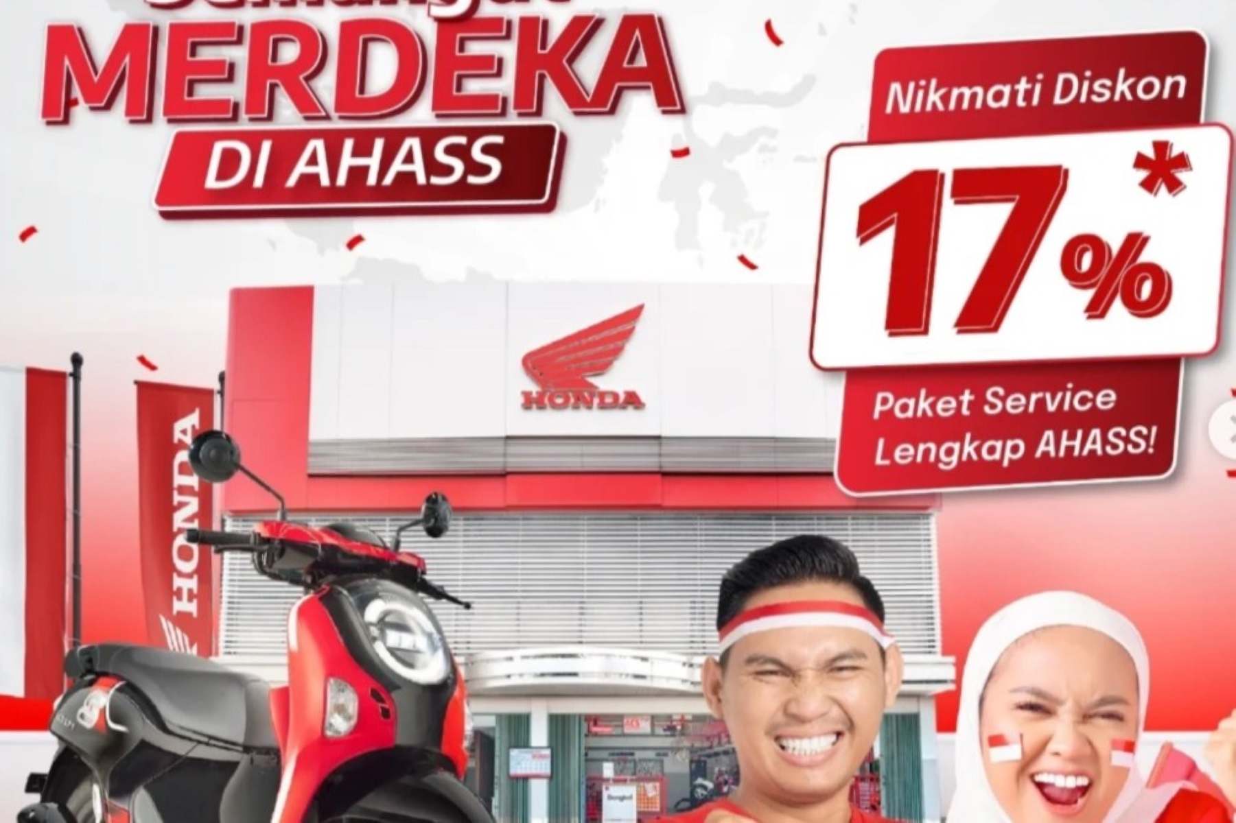 HUT RI ke-80, AHASS Tawarkan Diskon Spesial Paket Servis Hingga 17 Persen.