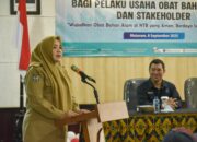 Wagub NTB, Hj. Indah Dhamayanti Putri membuka Bimtek obat bahan alam aman di Aula BBPOM Mataram.