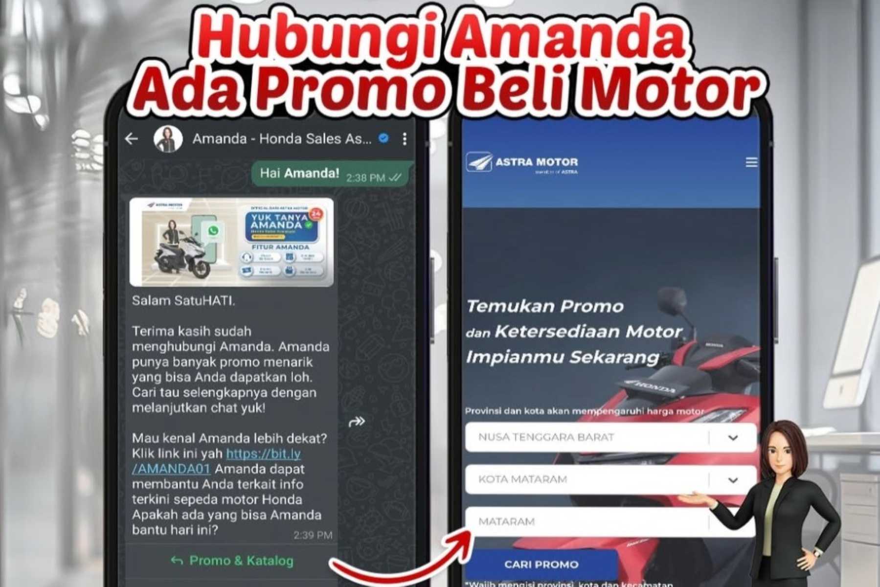 Amanda Honda Sales Assistant Hadir dengan Layanan Lebih Personal.