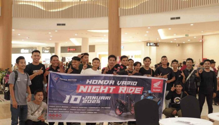 Semarakkan Malam Kota Mataram, Puluhan Rider Honda Vario 125 Taklukkan Jalanan dalam “Honda Vario Night Ride”