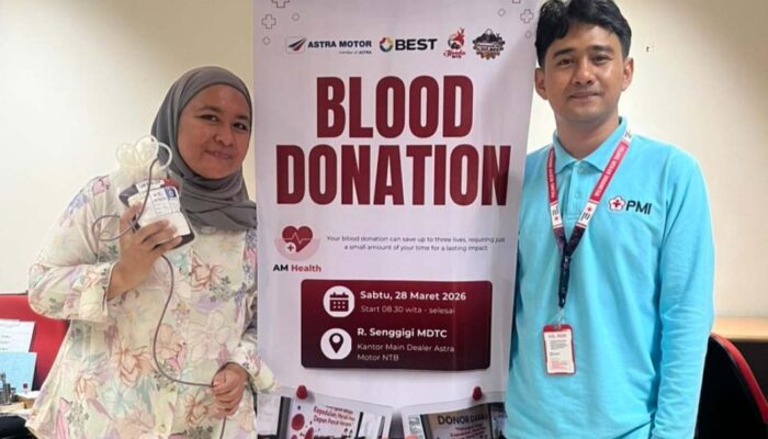 Astra Motor NTB Gelar Aksi Donor Darah, Setetes Darah Kita Nyawa Bagi Sesama