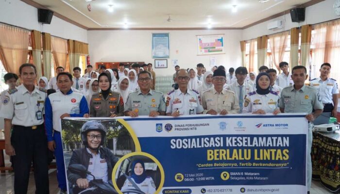 Tekan Angka Kecelakaan Pelajar, Jasa Raharja Bersama Stakeholder Gelar Sosialisasi Keselamatan di SMA 6 Mataram