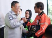 Dukung Kegiatan Polantas Menyapa: Jasa Raharja Bekali Komunitas Ojol dengan Edukasi Keselamatan dan PPGD.