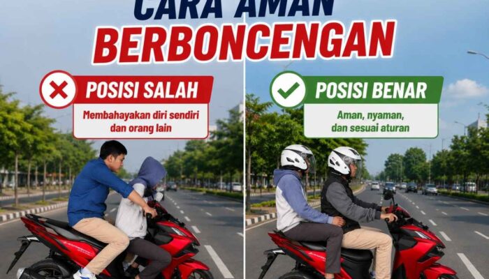 Berboncengan Aman Dimulai dari Posisi Duduk yang Benar