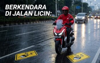 Jangan Berkendara Hanya Mengikuti Lampu Kendaraan di Depan, Tetap Fokus Membaca Kondisi Jalan.